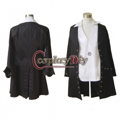 Cosplaydiy Barbossa Jacket Tailored Costume for Pirates Of The Caribbean Cosplay Two-Piece Suit Cosplay Costume