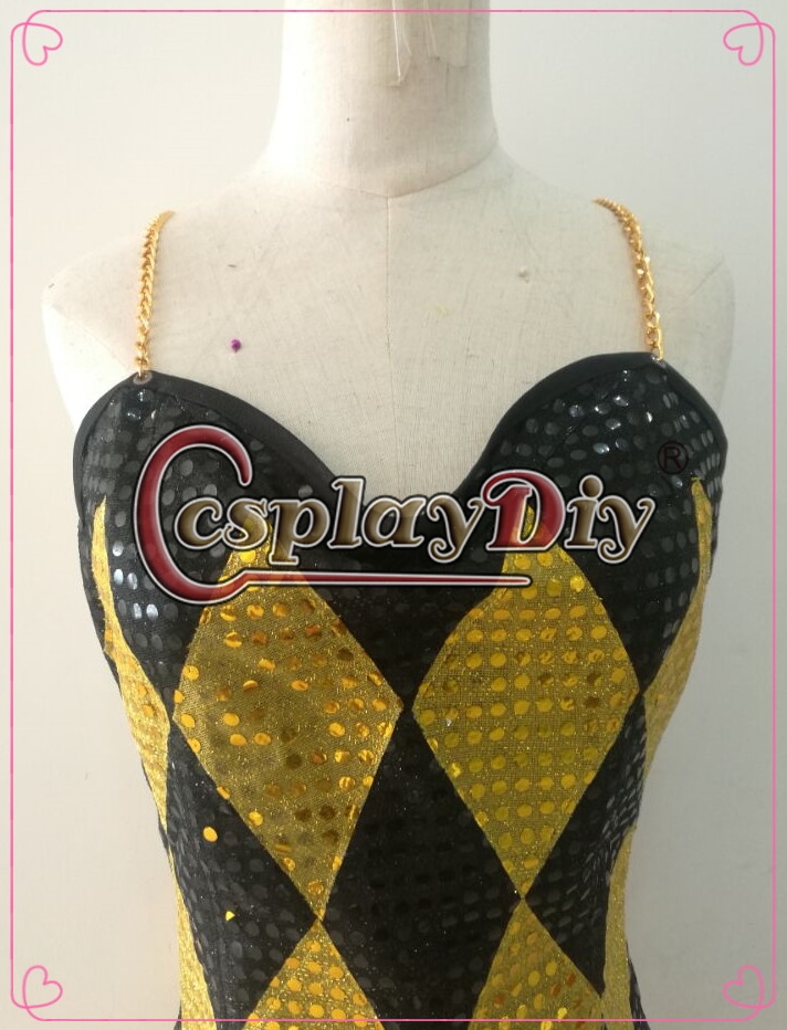 harley quinn gold and black dress Custom-made Suicide Squad Harley Quinn Date Night Dress, Harley Quinn –  CoserZ