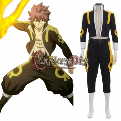 Cosplaydiy Fairy Tail Tartaros Arc Natsu Dragneel Cosplay Costume Handsome Men's Outsuit