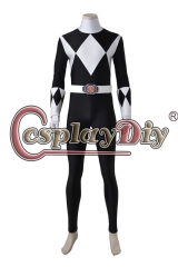 Mighty Morphin Power Rangers Cosplay Costume Mammoth Ranger Black Jumpsuit