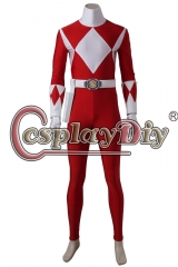 Mighty Morphin Power Rangers Cosplay Costume Red Jumpsuit Uniform