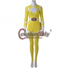 Mighty Morphin Power Rangers Cosplay Costume yellow suit