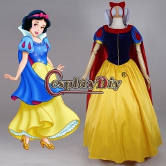 Snow White costume custom made Adult Halloween costumes Princess snow white cosplay costume headband cloak snow white dress