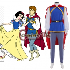 Snow white Prince Charming Cosplay Costume Men Outfit Cloak Full Set