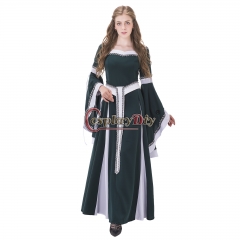 Women Medieval Renaissance Dresses Retro Gothic Place Ball Gown Dress Custome