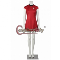 Star Trek Into Darkness Star Fleet Nyota Uhura Dress Costume Red Uniform Cosplay Costume