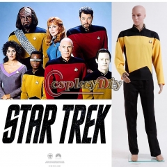 Star Trek TNG The Next Generation Uniform Set Cosplay Costume Yellow Suit Custom Made