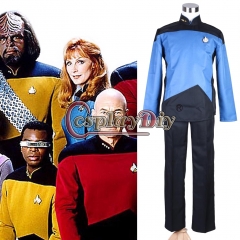 Star Trek TNG The Next Generation Uniform Set Cosplay Costume Blue Suit Custom Made