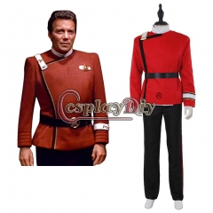 Star Trek II-VI Wrath of Khan starfleet Costume Uniform Red Suit Custom Made