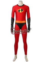 Incredibles 2 Bob Parr Mr. Incredible Red Jumpsuit For Halloween Party Cosplay Costume