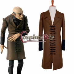 Cosplaydiy Nosferatu Phantom of the Night Cosplay Jacket Gray Long Jacket Cosplay Costume