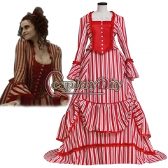 Sweeney Todd(The Demon Barber of Fleet Street) Mrs. Lovett's Red Striped Dress Costume