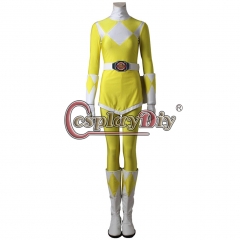 (with shoes)Mighty Morphin Power Rangers Cosplay Costume yellow suit