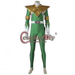 Mighty Morphin Power Rangers Cosplay Costume Green Jumpsuit