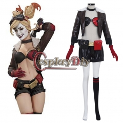 Cosplaydiy Batman Harley Quinn Bombshells cosplay costume