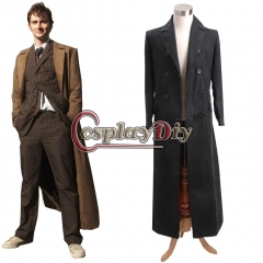 Who is Doctor Dr. Long Trench Coat Costume Black Version Tailored Long Black Coat