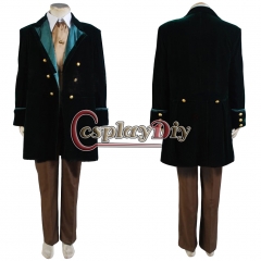 Cosplaydiy 8th Dr.Coat Pants Outfits Costume For Doctor Who Cosplay Costume