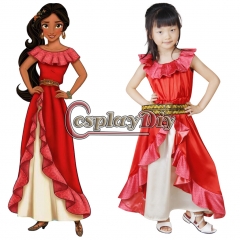 Kids girls children Elena of Avalor Elena Princess Dress Cosplay Costume