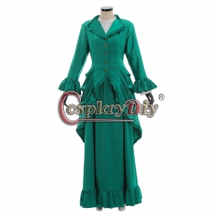 Vintage green dress victorian Southern belle dress Civil War dress