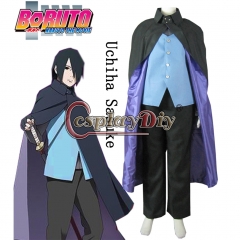 Anime Boruto: Naruto the Movie Uchiha Sasuke Konoha Full Suit Cosoplay Costume