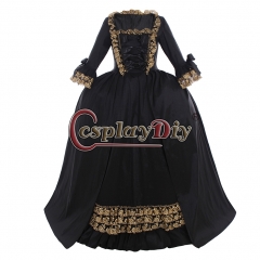 18th Rococo Marie Antoinette Baroque dress Black rococo dress