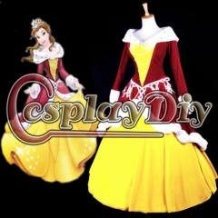 Beauty and the Beast Belle RED Dress Belle red and yellow ball gown
