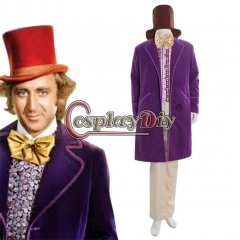 Charlie and the Chocolate Factory Willy Wonka Cosplay Costume V02