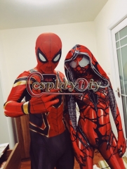 Venom Spider Man Scarlet blood Gwen Stacy Cosplay Costume JUMPSUIT