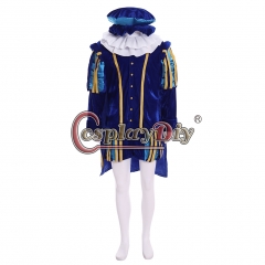 Cosplaydiy Men's Tudor Elizabethan Costume Medieval Renaissance Tudor Elizabethan Cosplay Costume
