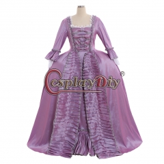 Cosplaydiy Marie Antoinette Baroque Ball Gown Dress 18th Century Colonial Purple Rococo Belle Dress Custom Made
