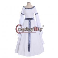 Cosplaydiy Medieval Central Europe Dress with belt Adult Women Cosplay Costume Custom Made