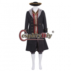 Cosplaydiy Kingdom Hearts III Sora Pirate Cosplay Costume Outfit Halloween Suit Full Set