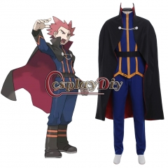 Cosplaydiy Anine SPECIAL Pocket Monsters Cosplay Costume Cartoon Pokemon Lance Wataru Suit
