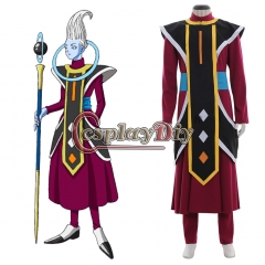 Cosplaydiy Anime Dragon Ball Angel Uisu Whis Cosplay Costume Adult Halloween Suit