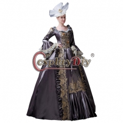 CosplayDiy Custom Made Rococo Renaissance Luxury Lace Floral-Embellished Corset Palace Dress