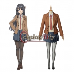 Cosplaydiy Anime Rascal Does Not Dream of Bunny Girl Senpai Sakurajima Mai Cosplay Costume full set school uniform
