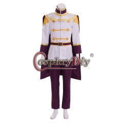 Cosplaydiy New Cinderella Prince Charming Cosplay Costume Outfit Suit Adult Mens Fancy Party Halloween Costume