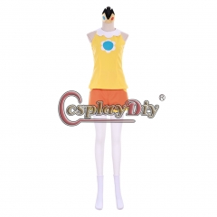 Cosplaydiy Super Mario Tennis Princess Daisy Cosplay Costume Women Girls Sport Suit Halloween Outfits Custom Made