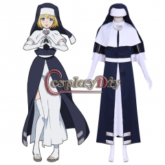 Cosplaydiy Anime Fire Force nun Iris cosplay costume Dress Outfit Halloween costume full set custom made