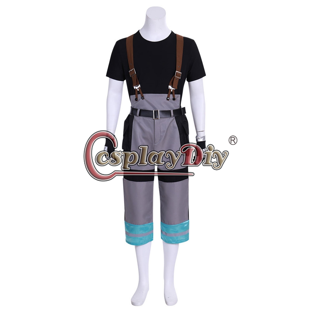 Cosplaydiy Anime Fire Force No8 Special Team Uniform Jumpsuit Fireman Cosplay Uniform Shinra 4499