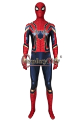 Avengers 4 Endgame Cosplay Iron Spiderman Peter Parker Costume Jumpsuit Superhero Zentai Adult Men Halloween Carnival Outfit Bodysuit