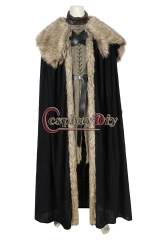 (Without shoes) Game Of Thrones 8 Jon Snow Costume Cosplay Adult A Song Of Ice And Fire Halloween Christmas Carnival Party Fancy Suit