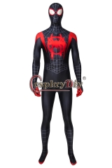 Cosplaydiy Spider-Man Into the Spider-Verse Costume Miles Morales Homecoming Cosplay Carnival Superhero Halloween Adult Jumpsuit Men