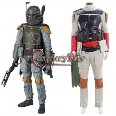 Cosplaydiy Star Wars Boba Fett Costume Adult Halloween Fancy Party Carnival Suit