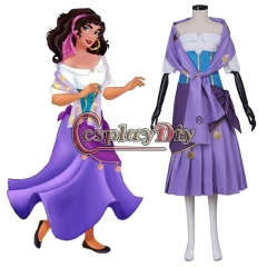 Cosplaydiy The Hunchback of Notre Dame Esmeralda Costume Dress Adult Women's Halloween Carnival Cosplay Costume