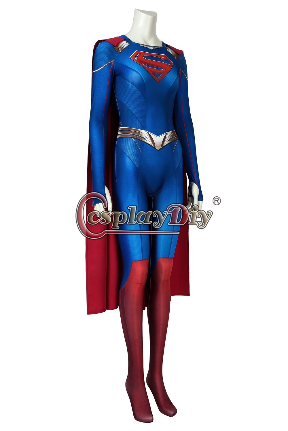 Cosplaydiy Supergirl Season 5 Kara Zor El Zentai Jumpsuit Bodysuit 3d Print Adult Women 0710