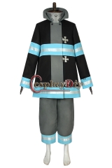 Cosplaydiy Anime Fire Force No.8 Special Team Uniform Fireman Akiratu Oubi Cosplay Costume Halloween costume custom made