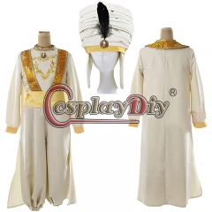Cosplaydiy Aladdin Lamp Prince Aladdin Costume outfit For Adult Man Halloween Party Movie Cosplay Costume