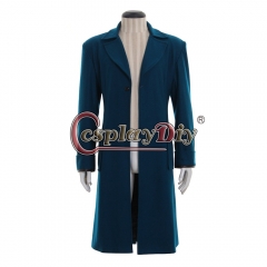 Cosplaydiy Fantastic Beasts cosplay Costume Newt Scamander Cosplay Jacket wool blue jacket Costume Adult Men Halloween Costume Custom Made