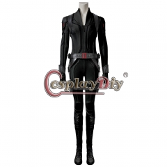 (With Shoes) Movie Black Widow Cosplay Natasha Romanoff Costume Leather Jumpsuit Black Suit Women Halloween Carnival Outfit Custom Made